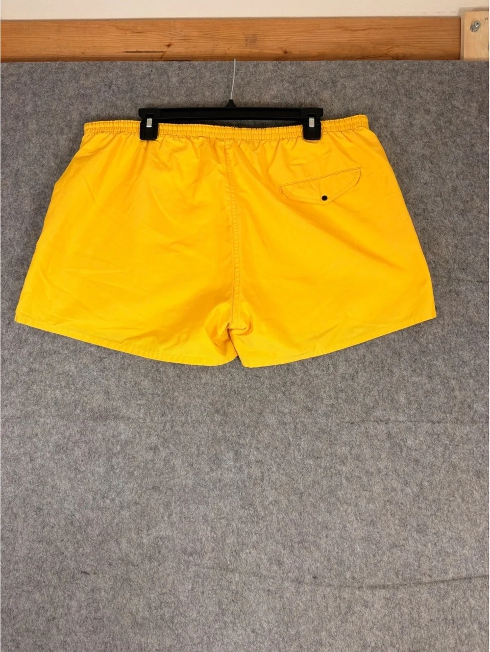Vintage 80s Patagonia Baggies Shorts Mens L Yellow Outdoor Hiking Made in USA